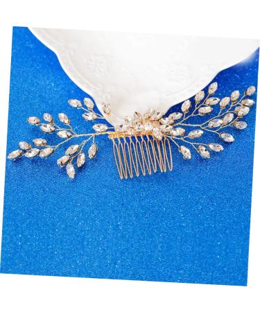 Ipetboom Wedding Headpiece Wedding Hair Comb Crystal Hair Accessories Pearl Hair Clip Gold Hair Comb Pearl Wedding Hair Accessories Pearl Hair Comb Tiara Wedding Dress Headband Bride - Buy Online on GoSupps.com
