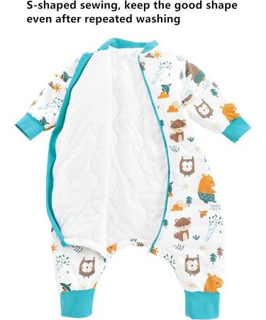 Chilsuessy Baby Sleeping Bag with Feet 2.5 Tog Winter Sack | Forest Animals Print | 4-5 Years | Anti Kick Wearable Blanket - Buy Online on GoSupps.com