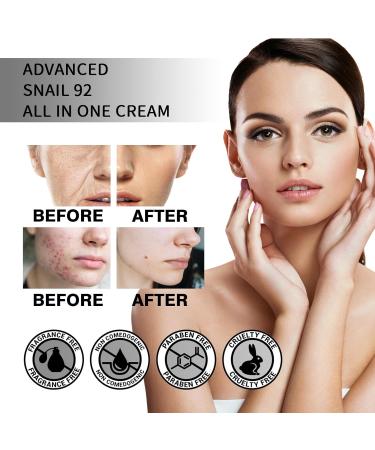 Snail Essence Cream Moisturizing Snail Mucin Secretion Filtrate Anti Wrinkle Moisturizing Facial Cream Facial Moisturiser Anti Aging Skin Care Anti Wrinkle Moisturizing Facial Cream 100g - Buy Online on GoSupps.com