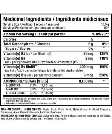 ALLMAX Nutrition - Aminocore BCAA - 8g BCAAs - 100% Pure Branch Chained Amino Acids - Gluten Free - White Grape - 945 Gram White Grape 90 Servings (Pack of 1) 8g Bcaas - Buy Online on GoSupps.com