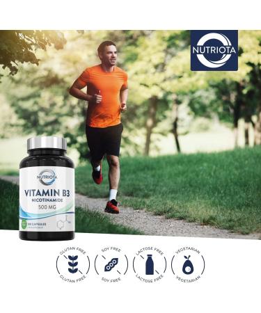 High Strength Vitamin B3 Nicotinamide 500mg 180 Capsules - Vegan-Friendly & Flush-Free - Buy Online on GoSupps.com
