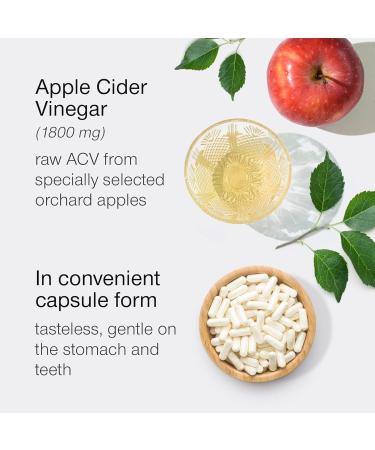 Apple Cider Vinegar Capsules with Mother - High Strength 90 Capsules 1800mg - Raw Unfiltered Apple Cider Vinegar Tablets - ACV Supplement for Women & Men - UK Keto Diet Friendly Pills That Work Fast - Buy Online on GoSupps.com