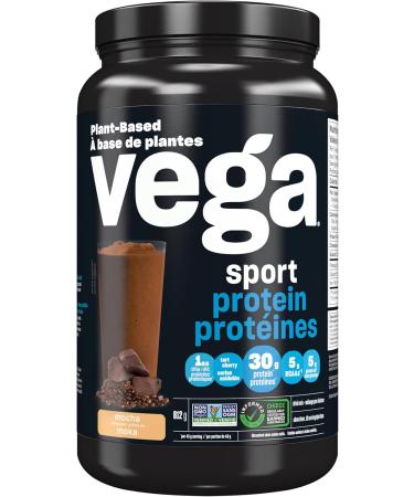 Vega All-in-One Vegan Protein Powder Natural Unsweetened & Sport Protein Vegan Protein Powder Mocha (19 Servings) BCAAs - Buy Online on GoSupps.com
