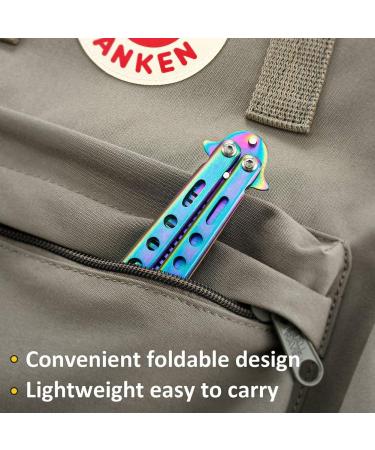 Butterfly Comb Folding Training Practice Combs Hair Styling Tools Metal Hair Cutting Comb Outdoor Camping Butterfly Training Comb CoLorful(Art Nouveau) - Buy Online on GoSupps.com