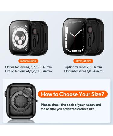 2 Pack Waterproof Case for Apple Watch 44mm + Tempered Glass Screen Protector - Black/Black - Buy Online on GoSupps.com