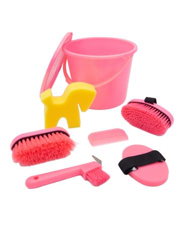 PFIFF 102361 Grooming set lockable grooming bucket filled grooming box horse care pink - Buy Online on GoSupps.com