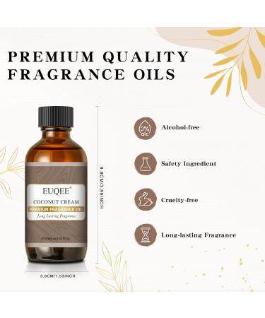 EUQEE Coconut Cream Fragrance Oil 60ml - Premium Grade Aromatherapy Essential Oil for Diffusers and Candle Making - Buy Online on GoSupps.com