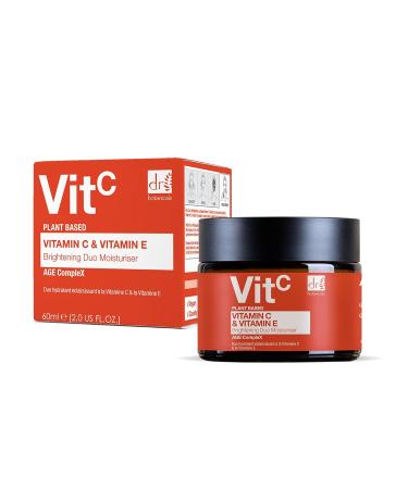 Dr Botanicals Vitamin C & E Brightening Duo Moisturizer - Anti-Aging Formula for Radiant Skin | 2.0 Fl Oz - Brighten & Protect Day and Night - Buy Online on GoSupps.com
