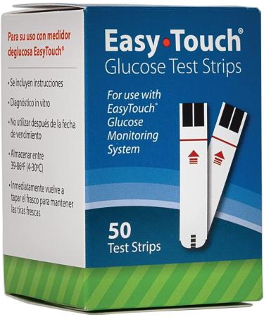 Easy Touch Glucose Test Strip - 50ct: Accurate Blood Sugar Testing Strips - Buy Online on GoSupps.com