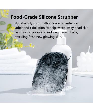 HieerBus Silicone Body Scrubber Shower Bath Brush - Exfoliating & Cleaning Tool for Men and Women - No-Slip Handle - Long Lasting & Hygienic - Easy to Clean - 1 Pack Black - Buy Online on GoSupps.com