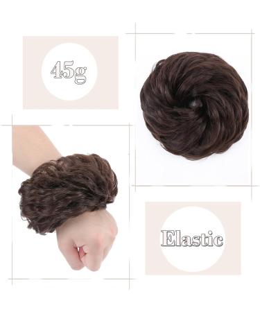 Medium Brown Messy Hair Scrunchies Thick Bun Extensions 45g Updo Ponytail Hairpiece Chignons - Hair Accessories - Buy Online on GoSupps.com