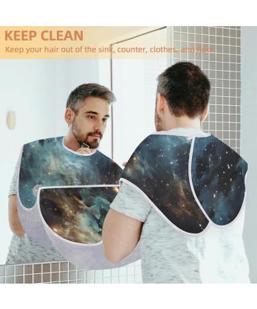 Starry Sky Beard Bib Apron | Beard Hair Catcher for Men | Perfect Father's Day & Christmas Gift for Dad & Husband - Buy Online on GoSupps.com