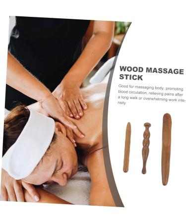 Villcase 3-Piece Manual Massage Tool Set | Hand Massager & Acupuncture Roller Device | Wooden Foot & Hand Massagers for Relaxation - Buy Online on GoSupps.com
