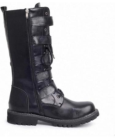 Tebapi Men's Waterproof Leather Motorcycle Boots - Black, Size 10.5 - Buy Online on GoSupps.com