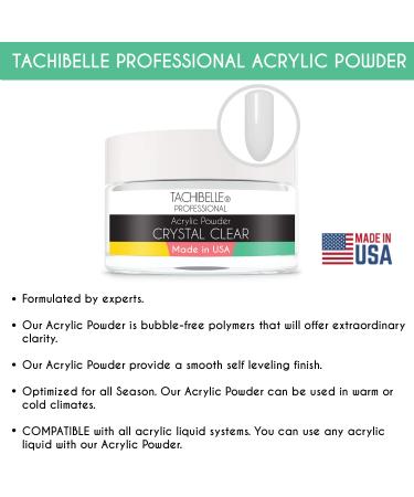 Tachibelle Professional Acrylic Nail System Crystal Clear Powder 4 oz - Made in USA | For Professional Salons - Buy Online on GoSupps.com