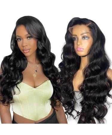 24 Inch Body Wave 13X4 HD Lace Front Wigs Human Hair Wigs For Black Women 180 Density Transparent Lace Frontal Wigs Human Hair Brazilian Virgin Real Glueless Wig Human Hair With Baby Hair Can Be Dyed 24 Inch Body Wave HD Lace Wig