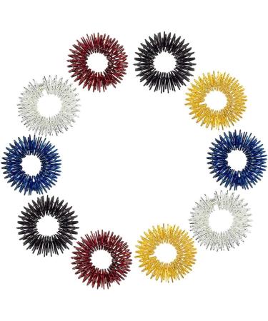 Buy Hemoton 12-Piece Acupressure Ring Set for Finger Massage | Stress Relief & Arthrosis Support | International Shipping Available - Buy Online on GoSupps.com