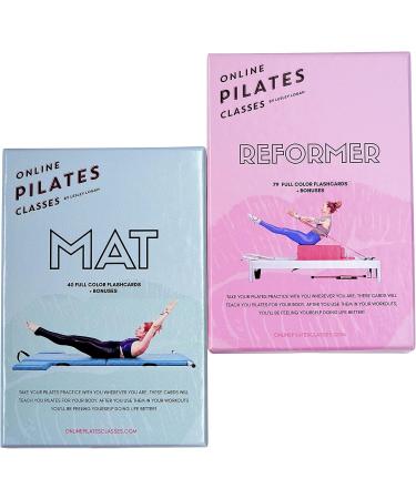 Online Pilates Mat Deck with 42 All-Levels Fitness Flash Cards | Home Gym Exercise Set with Video Tutorials for No-Equipment Workouts - Buy Online on GoSupps.com