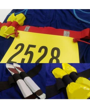 Premium Running Number Belt - Elastic Gel & Reflective Strip for Runners Cyclists & Triathletes | Adjustable Hip Belt with Bag - Buy Online on GoSupps.com