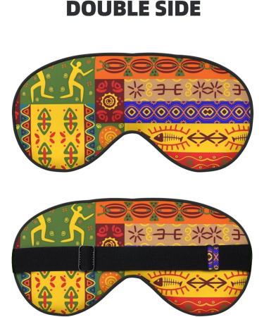 African National Patterns Eye Mask - Soft Adjustable Sleep Mask for Men & Women | Comfort & Style for Nighttime Bliss - Buy Online on GoSupps.com