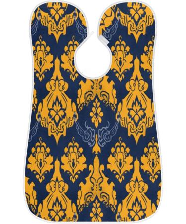 Abstract Yellow Floral Beard Bib Apron | Beard Hair Catcher for Men | Perfect Father's Day & Christmas Gifts - Buy Online on GoSupps.com