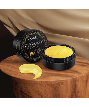 Snail Hydrogel Eye Patch - 24K Gold Serum Mask for Dark Circles Fine Lines & Puffy Eyes | Hydrating Under Eye Treatment - Buy Online on GoSupps.com