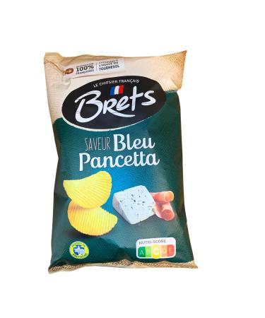 Brets Blue Cheese Pancetta Crisps Crinkle Cut - Gluten Free Made with 100% French Potatoes Made in France No Perservatives No Added MSG
