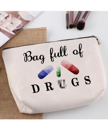 Funny Pill Medicine Bags | Nurse Practitioner Gifts for Women | Travel Cosmetic & Storage Pouch | Unique Patient Birthday Present - Buy Online on GoSupps.com