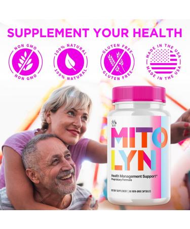 (2 Pack) Mitolyn Official Mitolyn Purple Peel Capsules with All Natural Ingredients Mito Lyn Advanced Formula Health Support Maximum Strength Wellness Supplement for Women and Men (120 Capsules) - Buy Online on GoSupps.com