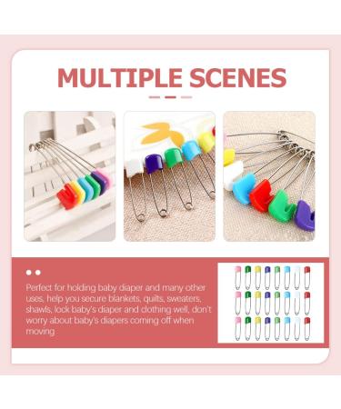 300 Pcs iplusmile Safety Pins for Baby Diapers and Clothing - Colorful 5.4x1cm - Childproof Locking Design - Buy Online on GoSupps.com
