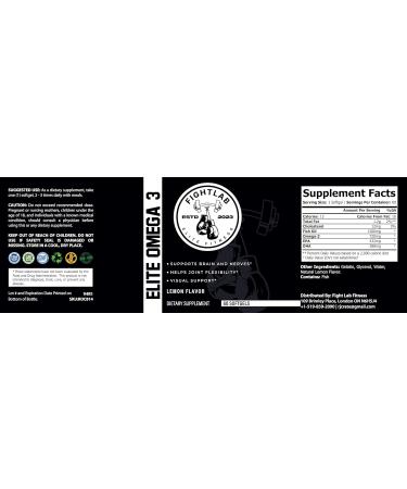 Elite Omega 3 by Fight Lab Fitness Lemon Flavoured Dietary Supplement 60 Softgels - Buy Online on GoSupps.com