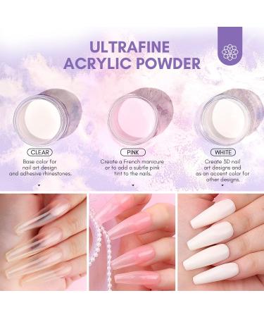 Saviland Acrylic Nail Kit with Drill - 3 Colors Acrylic Powder with Acrylic Liquid & 3PCS Acrylic Brushes Nail Drill All-in-1 Manicure Tools for Acrylic Nails Professional Acrylic Nail Kit - Buy Online on GoSupps.com