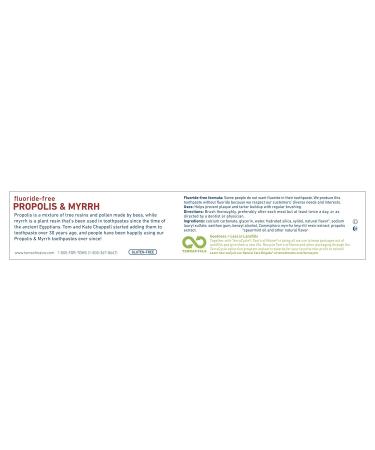 Tomâ€™s of Maine Spearmint Propolis & Myrrh Fluoride-Free Toothpaste - 5.5 oz - Buy Online on GoSupps.com