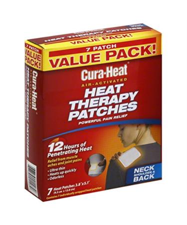 Cura-Heat Heat Therapy Patches, Air Activated, Neck Shoulder & Back, Value Pack 7 Heat Patches 7 Count (Pack of 1)