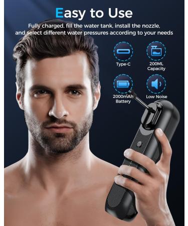 Electric Ear Wax Removal Kit - Water Powered Ear Cleaner with 4 Pressure Modes & 10 Reusable Tips | Safe & Effective Earwax Remover for Adults - Buy Online on GoSupps.com