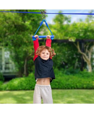 Zipline Kit with Monkey Bars - 60ft Slackline Zip Line for Backyards, Ninja Warrior Obstacle Course for Kids and Adults - Buy Online on GoSupps.com