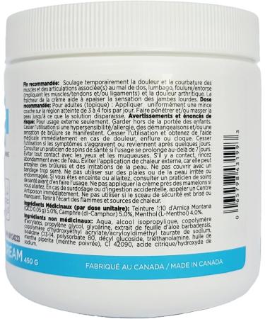 Webber Activ+ Arnica Analgesic Topical Cream with Vitamin E relieves pain articular pain stiffness muscle pain joints pain back pain contusion sprain strain inflammation sore muscles restless legs sore legs menthol cold sensation moisturizing (450G) - Buy Online on GoSupps.com