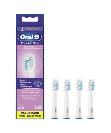 Oral-B Pulsonic Sensitive Brush Heads - 4 Pieces (2 Pack) | Compatible with Oral-B Sound Toothbrushes - Buy Internationally - Buy Online on GoSupps.com