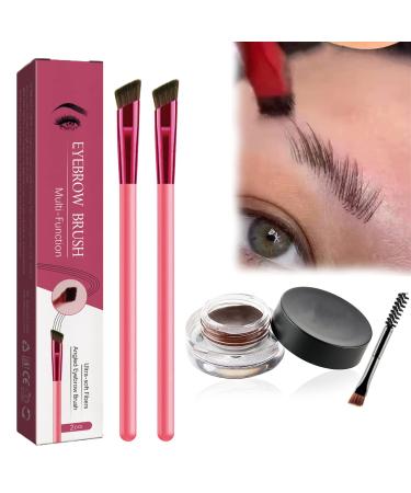 4D Hair Stroke Brow Stamp Brush Eyebrow Hair Stroke Brush 4D Hair Stroke Ultra-Thin Brow Brush Realistic Hair Stroke Eyebrow Brush (Light Brown)