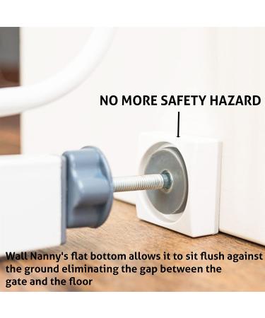 Wall Nanny Mini - Smallest Baby Gate Wall Protector (Made in USA) Protect Walls & Doorways from Pet & Dog Gates - for Child Pressure Mounted Stair Safety Gate - 4 Pack White - Buy Online on GoSupps.com