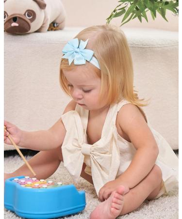 40pcs 3 Baby Girls Grosgrain Ribbon Hair Bows - Cute & Colorful Accessories for Kids | International Shipping - Buy Online on GoSupps.com