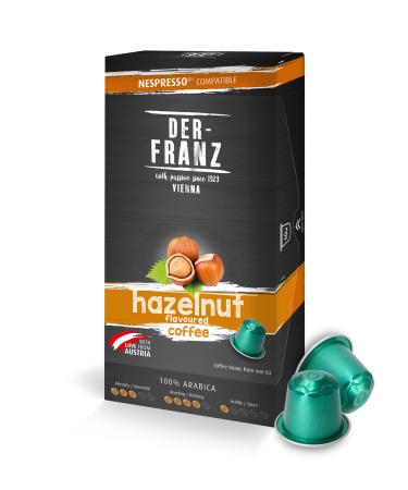Der-Franz Nespresso Compatible Coffee Capsules 1 x 10 Capsules Hazelnut Flavoured