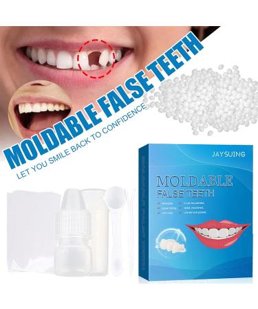 Temporary Tooth Repair Kit - A1 Fake Teeth Replacement Glue for Missing & Broken Teeth - Moldable Denture Solution for Men and Women - Buy Online on GoSupps.com