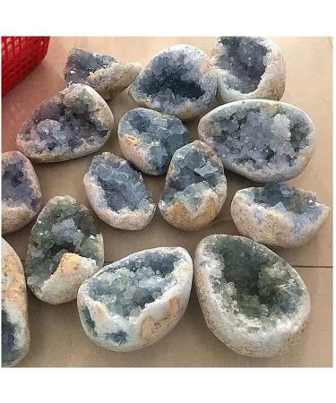 Crystal Madagascar Natural Celestite Crystal Cluster Sky Blue Irregular Gem Stone Specimen Home Decor Quartz Draw yuebang Stone Mineral Specimen (Color : Blue Size : 900-1000g) 900-1000g Blue - Buy Online on GoSupps.com