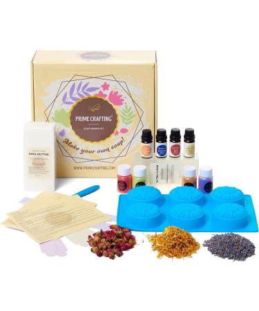 Premium Soap Making Kit: Melt and Pour Shea Butter Soap Base with Essential Oils Mold Kit - 2 LB Mica Powder - Perfect for Beginners and Families - Buy Online on GoSupps.com