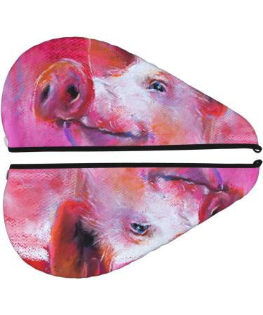 Pink Pig Microfiber Hair Towel - Super Absorbent Coral Velvet Wrap for Long Curly & Thick Hair | Quick Dry Solution for Women - Buy Online on GoSupps.com