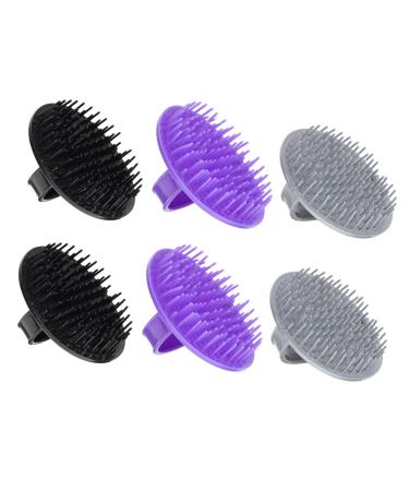 Sewoart 6st Shampoo brush hairwong body washer for the shower cleaning hair head skin brush massage devices peeling brush for the scalp bathroom hair scrapers kamm scraping itching plastic 8.00x8.00cm sorted color