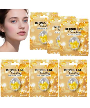 JASUBAI Anti-Aging Retinol Serum Capsules 7 Count Retinol Serum for Face Wrinkle Reduction Firming Skin Care for Radiant Smooth Deep Hydration Nourishes (6)