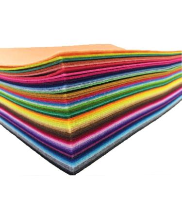 Flic-Flac 54pcs Assorted Color Felt Fabric Sheet Pack - DIY Craft Squares (10cm x 10cm) - Buy Online on GoSupps.com