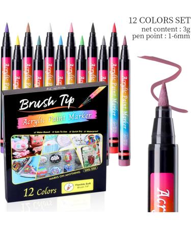 RoseFlower 12 Color 3D Nail Art Pens Set Acrylic Paint Pens Nail Art Painting Pen Nail Art Graffiti Pen Quick-drying Waterproof Nail Point Graffiti Dotting Pen for Nail DIY Dot Line Flower Pattern#2 - Buy Online on GoSupps.com